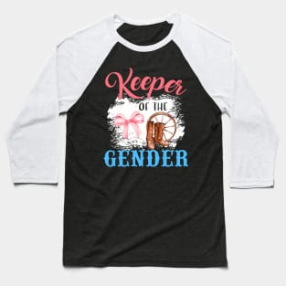 Gender Reveal Keeper Of The Gender Baby Announcet Baseball T-Shirt